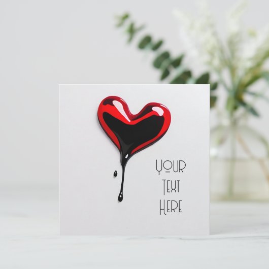 liefde hart art deco Flat Kaart stencil graffiti (Staand voorkant)