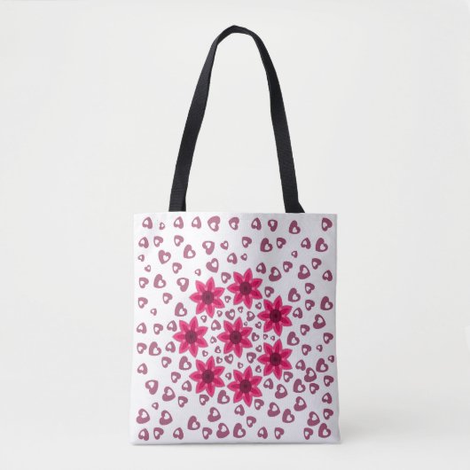 LIEFDE HART ARTISTIEKE CADEAU VROUWEN, VRIENDIN TOTE BAG (Voorkant)