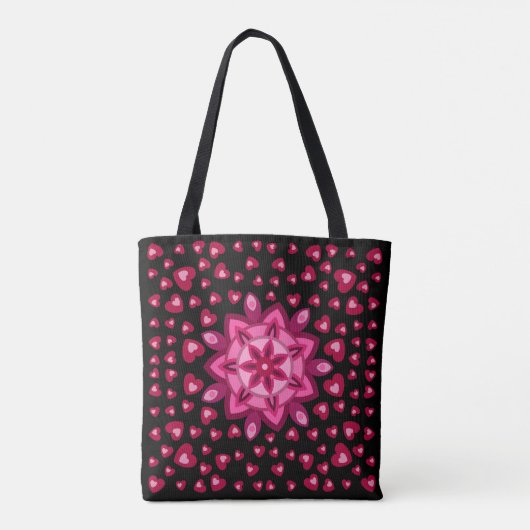 LIEFDE HART ARTISTIEKE CADEAU VROUWEN, VRIENDIN TOTE BAG (Achterkant)