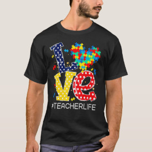 Liefde Hart Autisme Bewustzijn Maand Puzzelstuk Th T-shirt