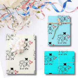 Liefde hart ballon bruiloft inpakpapier vel