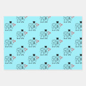 Liefde hart ballon bruiloft inpakpapier vel (Voorkant 2)