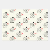 Liefde hart ballon bruiloft inpakpapier vel (Voorkant)