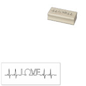 Liefde hart Beat Rubberstempel (Gestempeld)