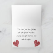 Liefde Hart Bladeren Feestdagen Kaart (Binnen)