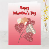 Liefde Hart Bladeren Kaart (Gele Bloem)