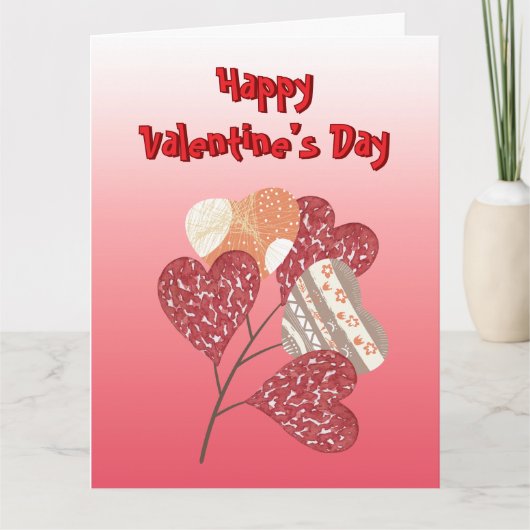 Liefde Hart Bladeren Kaart (Voorkant)