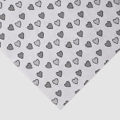 Liefde hart bleek en donkergrijs cadeau tissuepapier (Detail)