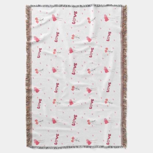 Liefde Hart Bloem Gooi Deken (Voorkant Verticaal)