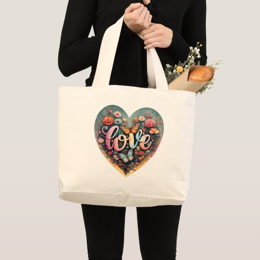 Liefde hart canvas tas (Voorkant (product))