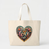 Liefde hart canvas tas (Voorkant)