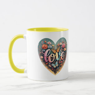 Liefde hart canvas tas mok