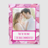 Liefde Hart Confetti Tekst Terug Magnetische Kaart (Voorkant)