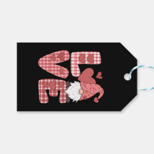 Liefde Hart Cute Gnome Valentijnsdag Cadeaulabel