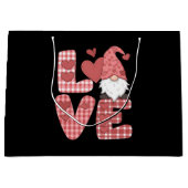 Liefde Hart Cute Gnome Valentijnsdag Groot Cadeauzakje (Voorkant)