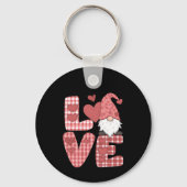 Liefde Hart Cute Kabouter Valentijn Sleutelhanger (Voorkant)