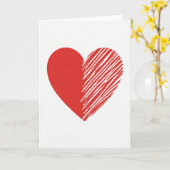 Liefde Hart Doodle Kaart (Gele Bloem)