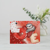 Liefde, hart en een grove folie feestdagen briefkaart (Staand Voorkant)