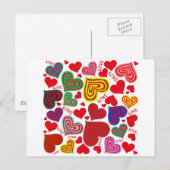 liefde - hart en liefde briefkaart (Voorkant / Achterkant)