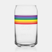 Liefde Hart en Regenboog Gay Bruiloft Blikvorm Glas (Achterkant)