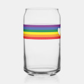 Liefde Hart en Regenboog Gay Bruiloft Blikvorm Glas (Rechts)