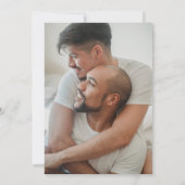 Liefde Hart en Regenboog Gay Bruiloft Kaart (Achterkant)