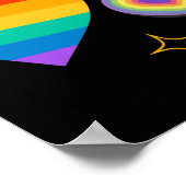 Liefde hart- en regenboog. LGBTQ-Pride Poster (Hoek)