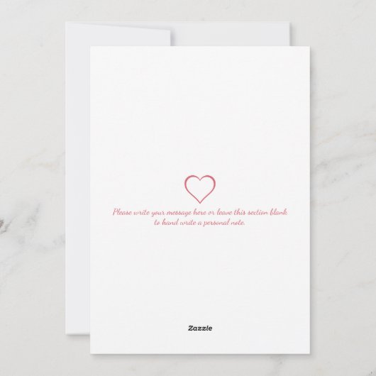 Liefde Hart Familie Foto Valentijnsdag Feestdagenkaart (Achterkant)