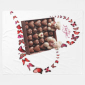 Liefde Hart Fleece Deken (Voorkant (Horizontaal))