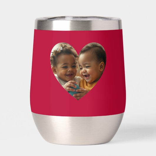 Liefde Hart Foto Waterfles (Achterkant)