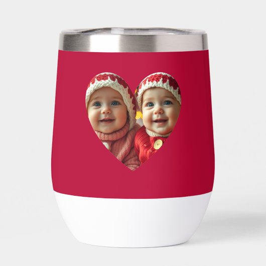 Liefde Hart Foto Waterfles (Achterkant)