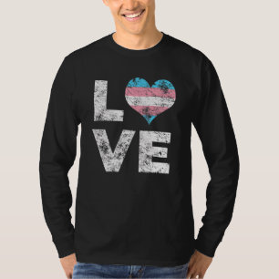 Liefde Hart Gay Transgender Vlag Community Pride T T-shirt
