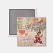 Liefde Hart Geliefde Valentijn Cherubijn Magneet (Voorkant / Achterkant)