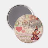 Liefde Hart Geliefde Valentijn Cherubijn Magneet (Voorkant / Achterkant)