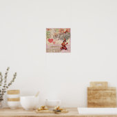 Liefde Hart Geliefde Valentijn Cherubijn Poster (Keuken)