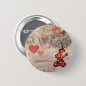 Liefde Hart Geliefde Valentijn Cherubijn Ronde Button 5,7 Cm (Voorkant /achterkant)