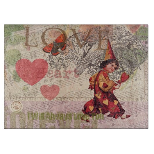 Liefde Hart Geliefde Valentijn Cherubijn Snijplank (Voorkant)