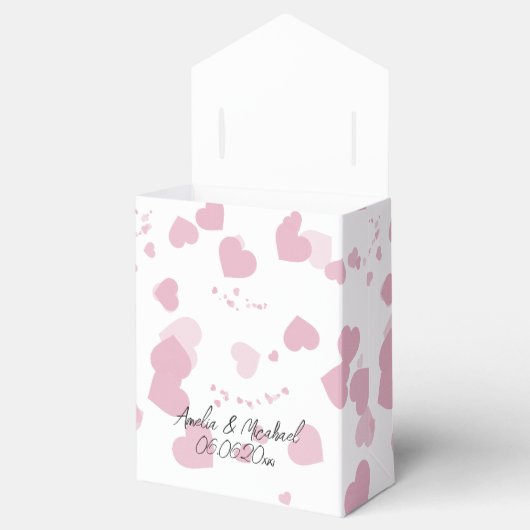  liefde hart gepersonaliseerd bedankdoosjes (Geopend)