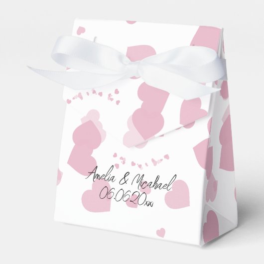 liefde hart gepersonaliseerd bedankdoosjes (Voorkant Zijde)