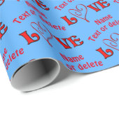 Liefde hart gepersonaliseerd cadeaupapier (Rol Hoek)