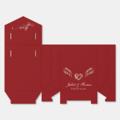Liefde & Hart gepersonaliseerd - Rood Bedankdoosjes (Ongevouwen)