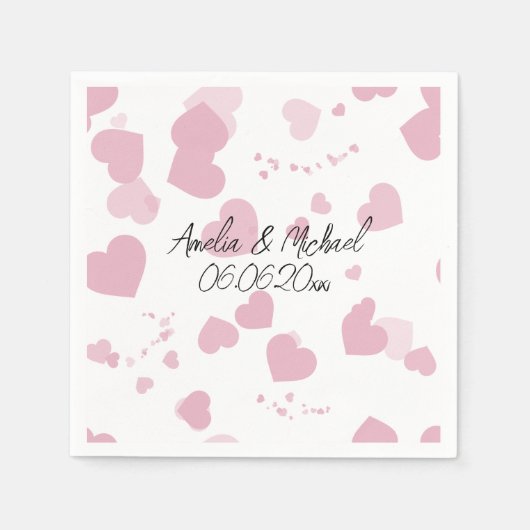  liefde hart gepersonaliseerd servet (Voorkant)