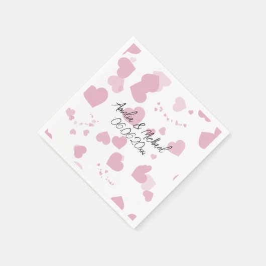  liefde hart gepersonaliseerd servet (Hoek)