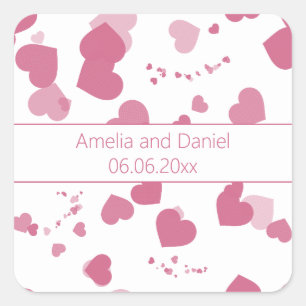  liefde hart Gepersonaliseerde bruiloft Sticker
