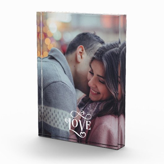 Liefde hart gepersonaliseerde foto aangepaste fami (Rechts)