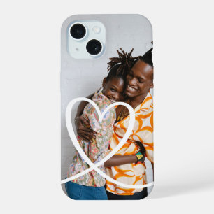 Liefde hart gepersonaliseerde foto op maat gemaakt iPhone 15 case