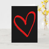 Liefde Hart Grafisch - Rode Hart Valentijnsdag Kaart (Gele Bloem)