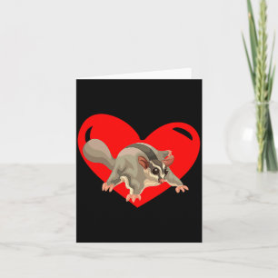 Liefde Hart Grafische Valentijnsdag Sugar Glider B Kaart