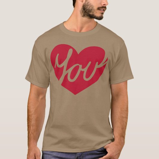 Liefde Hart grappig T-shirt (Voorkant)