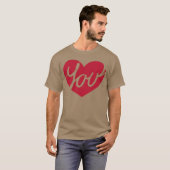 Liefde Hart grappig T-shirt (Voorkant volledig)